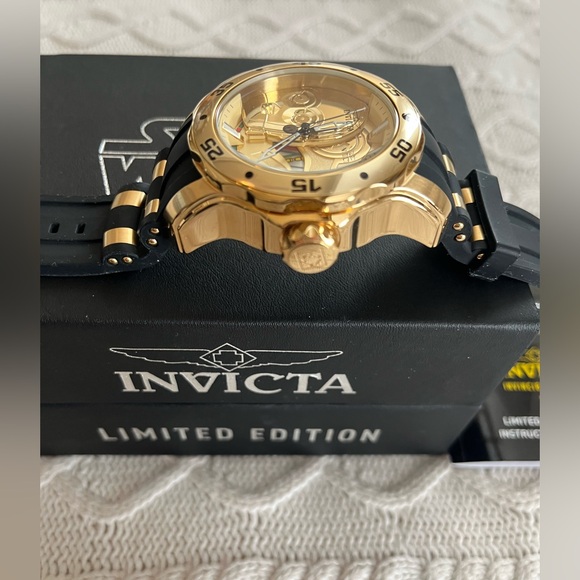 Invicta Men’s Star Wars Gold and Black Watch Limited Edition C-3PO OSFM - Picture 11 of 13